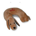 Kid's Brown Dog Neck Travel Pillow